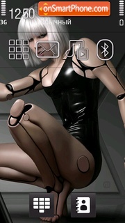 Kiborg girl theme screenshot