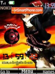 Sasuke Clock tema screenshot
