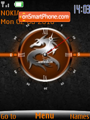 Dragon Clock W Tone theme screenshot