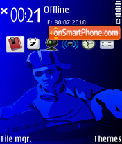 DJ Blue theme screenshot