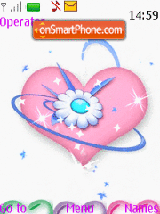 Heart And Daisy tema screenshot
