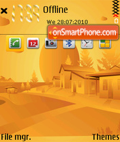 Capture d'écran Orange nature thème