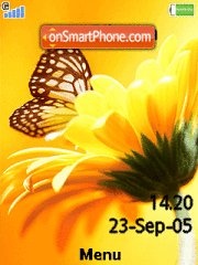 Butterfly and flower 01 tema screenshot