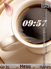 Coffe & silk clock es el tema de pantalla