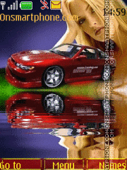 Girl and car tema screenshot