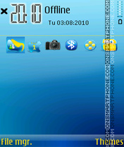 Capture d'écran Symbian blue thème