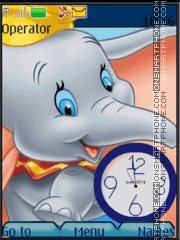 Скриншот темы Dumbo clock