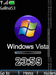 Скриншот темы Vista clock anim