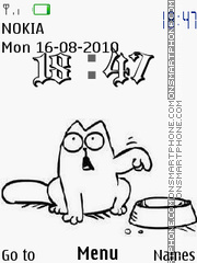 Simon's cat theme screenshot