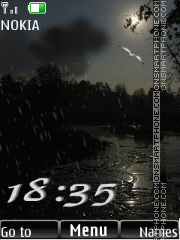 Capture d'écran Clock night animated thème