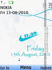 Nike Icons And Clock tema screenshot