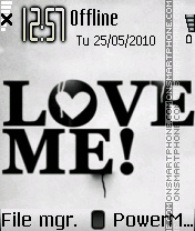 Capture d'écran Love Me 04 thème