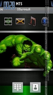 Скриншот темы 3d Hulk