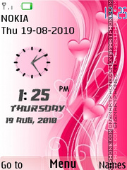 Love Dual Clock 01 tema screenshot