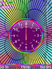 Скриншот темы Colorful clock animation