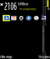 Скриншот темы Black yellow