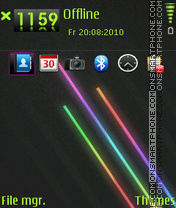 Скриншот темы Colourful Lines
