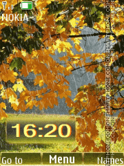 Скриншот темы autumn clock animated