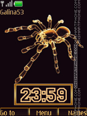 Spider clock anim tema screenshot