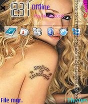 Capture d'écran Shakira-01 thème
