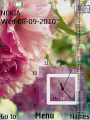 Flower Clock tema screenshot