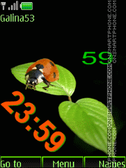 Скриншот темы Ladybird, clocks, animation