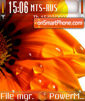 Orange tema screenshot