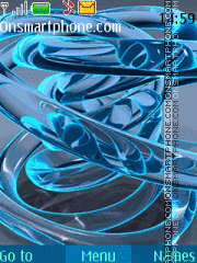 Blue spiral tema screenshot
