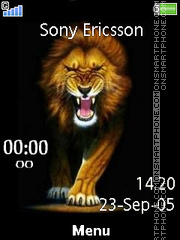 Lion Clock 01 tema screenshot