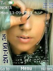 Lady Gaga clock tema screenshot