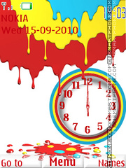 Colorfull Clock tema screenshot