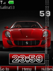 Ferrari clock anim theme screenshot