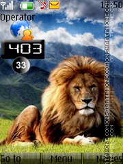 Capture d'écran Lion clock thème