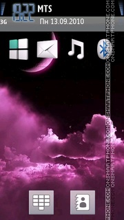 Pink Night tema screenshot