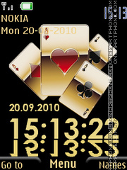 Card Game Clock tema screenshot