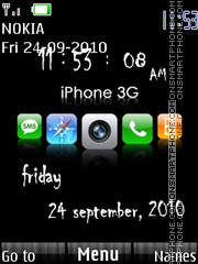 Iphone Clock 01 tema screenshot