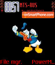 Скриншот темы Animated Donald Duck