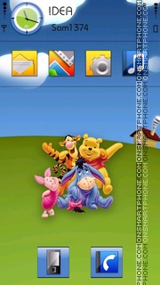 Скриншот темы Pooh Friends
