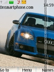 Audi rs4 blue 01 es el tema de pantalla