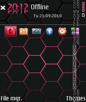 Скриншот темы Comb style pink