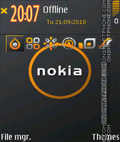 Black Orange 01 theme screenshot
