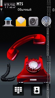 Скриншот темы Old Red Phone
