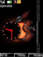 Apple clock es el tema de pantalla