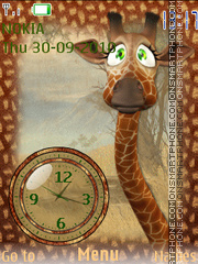 Giraffes Clock tema screenshot