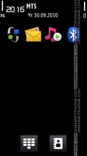 Dark Nokia C6 theme screenshot