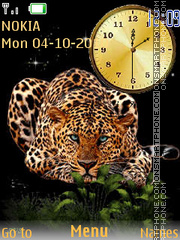 Скриншот темы Leopard Clock