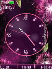 Clock for girls anim1 tema screenshot