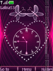 Clock for girls anim theme screenshot
