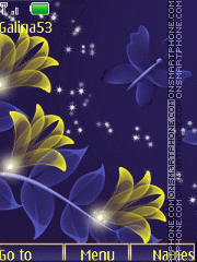 Скриншот темы Abstract flowers anim