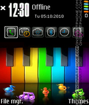 Capture d'écran Rainbow music thème